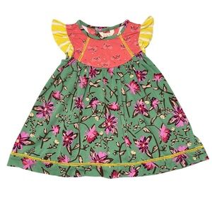 MATILDA JANE Camp MJC Sights To See Tunic Top Size 6 Bicycle Floral Print